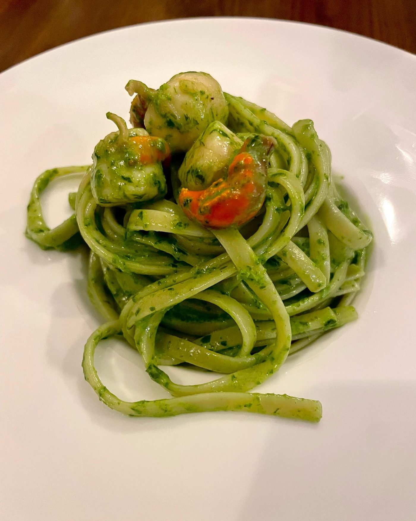 Linguine al pesto con pomodorini