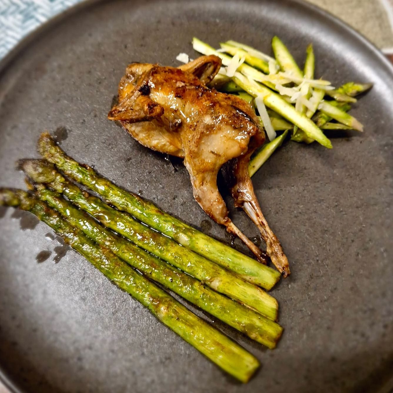 Quaglia con asparagi