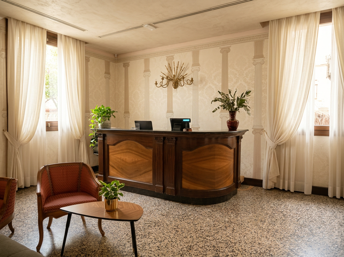 Dettagli architettonici della Villa in stile liberty