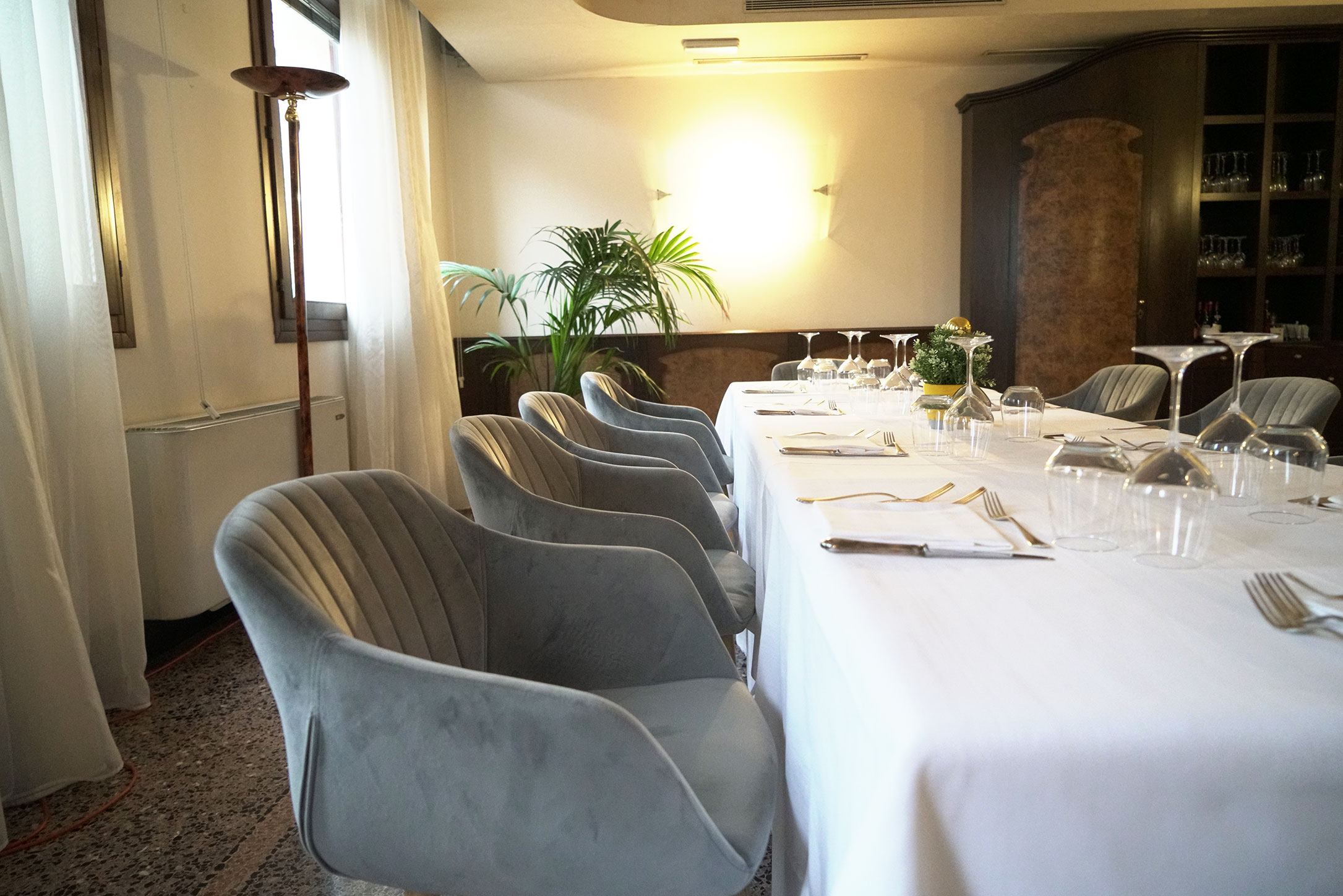 Dettagli della sala del ristorante